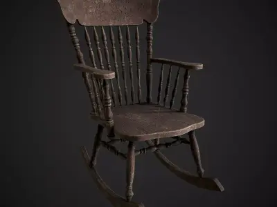 Vintage Rocking Chair 3D model