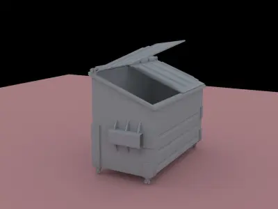 Street Dumpster Free low-poly 3D model