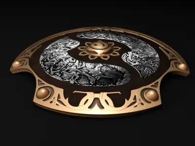 Dota 2 Championship Shield Low-poly 3D model