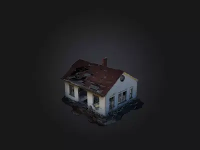 Abandoned House Low-poly 3D model