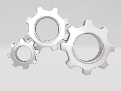 Mechanical gear wheels 3d model   3D model