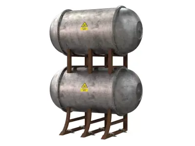 Sci-Fi Toxic Gas Barrels 3D model