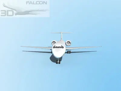 Falcon3D MD-80 Unmarked 2 3D model