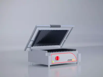 INDUSTRIAL SINGLE TOASTER Low-poly 3D model