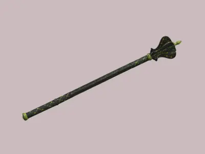 Ornate Fantasy Mace - Game-Ready PBR Melee Weapon Free low-poly 3D model