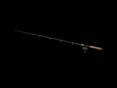 Sports products Fishing Rod and Reel Combo 3D model