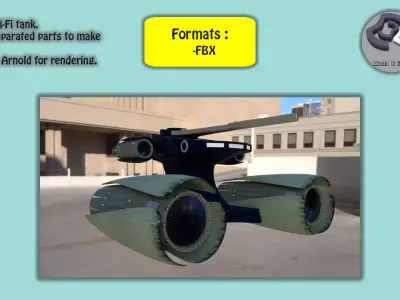 Scifi Tank 3D model