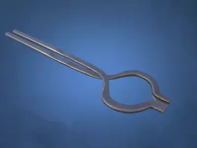 Stylized Blacksmith Tongs Low-poly 3D model