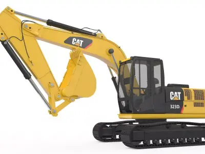 Excavator Medium Rigged 3D model