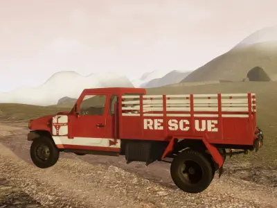 Light Military Vehicle Low-poly 3D model