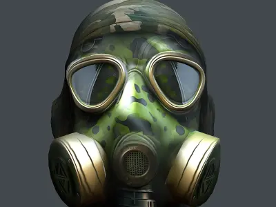 Helmet 3d model military combat Military scifi Low-poly 3D model Low-poly 3D model get