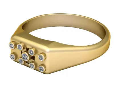 18K Gold Diamond 3D print model order