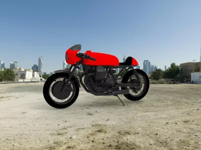 Moto Guzzi 500cc V-twin  3D model