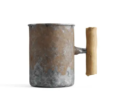 Rustic Vintage Glass 3D model