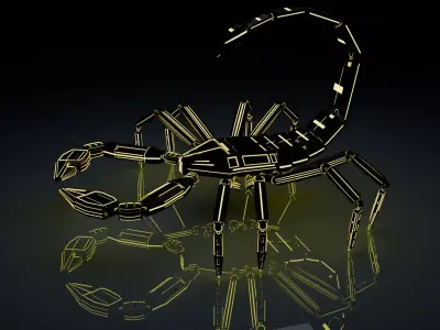 Sci fi robot scorpion Low-poly 3D model