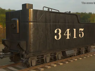 Steam Locomotive Tender 3D model