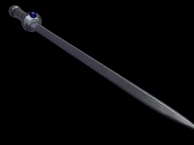 Blueblack legend of zelda sword Free low-poly 3D model