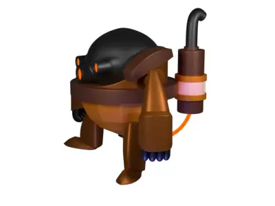 Mecha Simian Low-poly 3D model