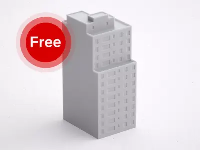 Free 3D Print miniature building RB-US-NY-031 Free 3D print model purchase