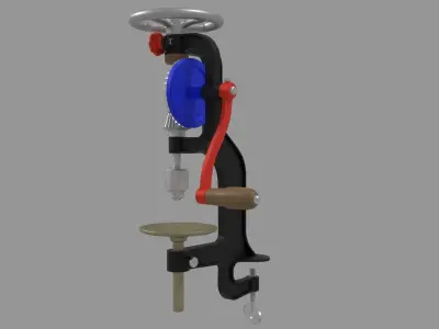 Old type drill 3D model