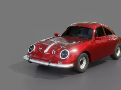 Porsche 356 Coupe 3D model by nickyreignz