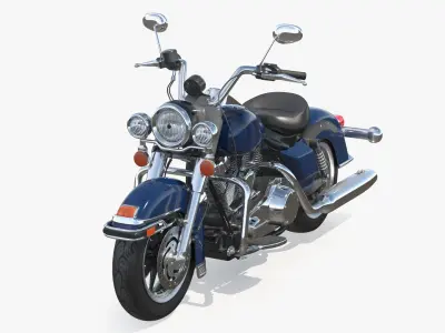 Classic Cruiser Motorcycle 3D model