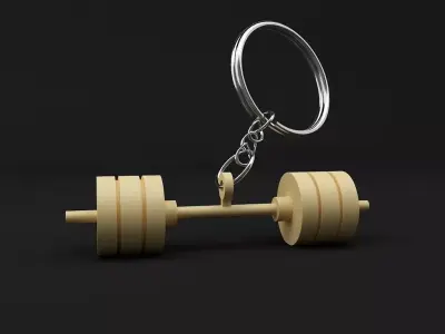 Dumbbell keychain 3D print model