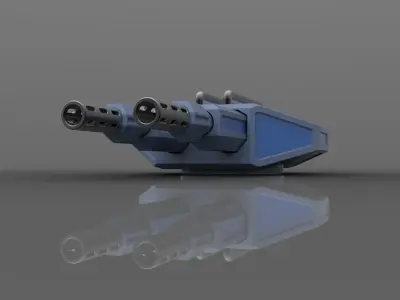 Futuristic gun 3D model