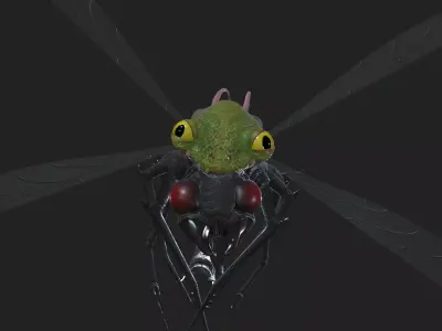 Monster Beetle Creature Low-poly 3D model