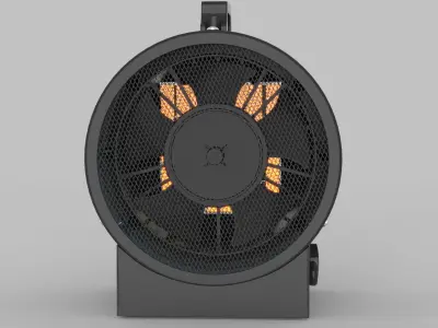Portable Electric Industrial Space Heater 3D model