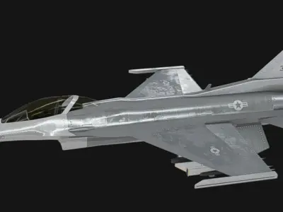 F-16 Jet Low-poly 3D model