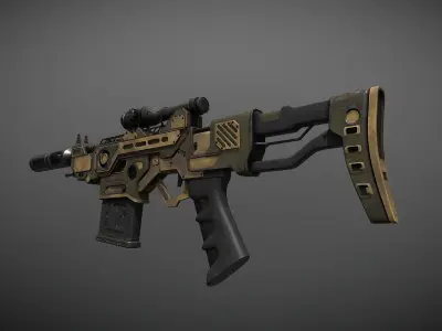 43Assualt-Rifle assault rifle Low-poly 3D model