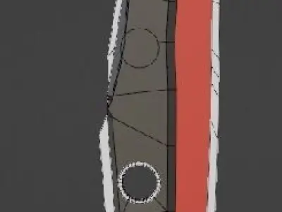 bowie low poly knife Free low-poly 3D model