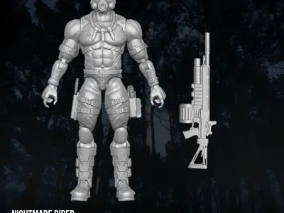 Nightmare Rider Donman art 3D printable full action figure 3D print model