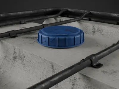 Liquid Container - Water Tank - Bulk Storage Low-poly 3D model