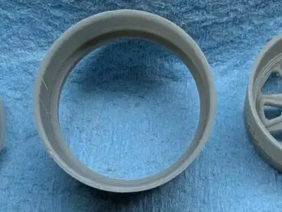 1-25th Fuchs style rims and with what if tires 3D print model
