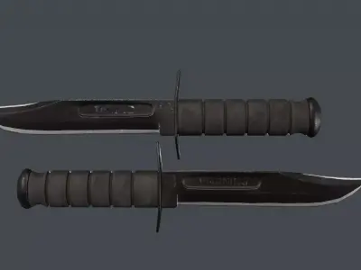 Combat Knife Low-poly 3D model
