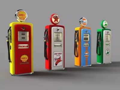old Gas Pumps 3D model