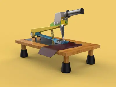 LEATHER HOLE PUNCHER PLIERS 3D model