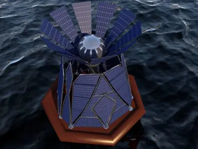 Floating Solar panel 3D model