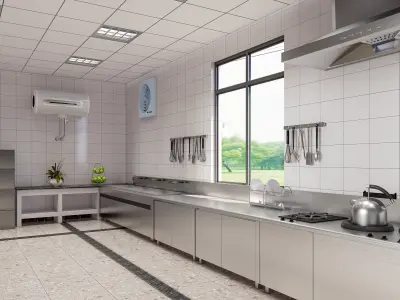 Commercial Kitchen 5 3D model purchase