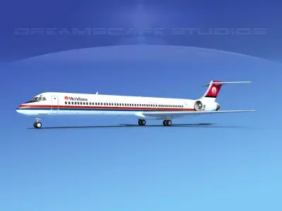 McDonnell Douglas MD83 Meridiana 3D model