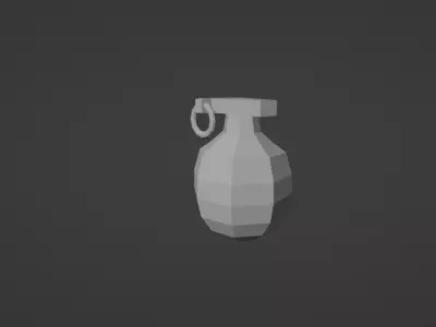 Low-poly hand grenade 3d model Low-poly 3D model