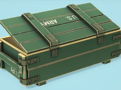 Military Crate - Low Poly Mobile Ready Low-poly 3D model