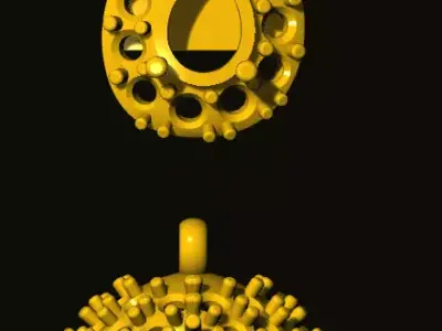 jumka pendant with holes in it 3D print model