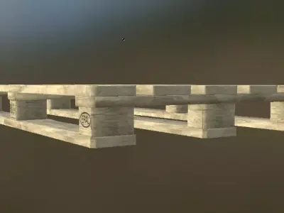 Euro Pallet Low-poly 3D model buy