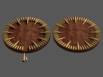 bullets clock 3D print model