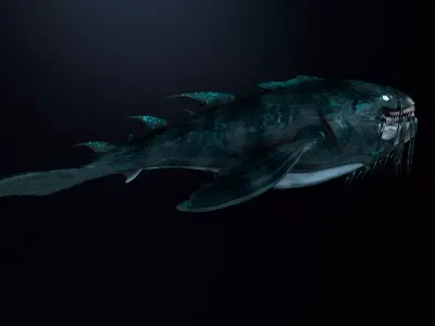 Monster fish Low-poly 3D model buy
