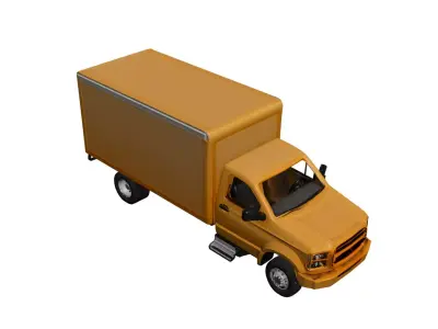 Generic Light Duty Box Truck Compact Urban Cargo Vehicle 06 3D model
