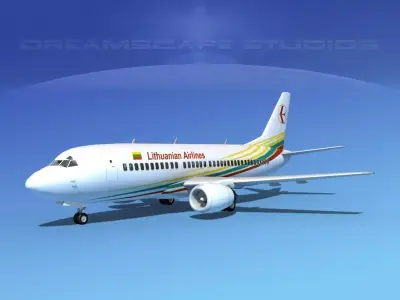 Boeing 737-300 Lithuanian Airlines 3D model